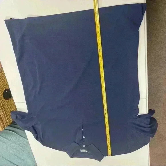 Callaway Polo Shirt XL Navy Blue Opti Dri Golf Performance “South Life” Sleeve - Picture 8 of 9